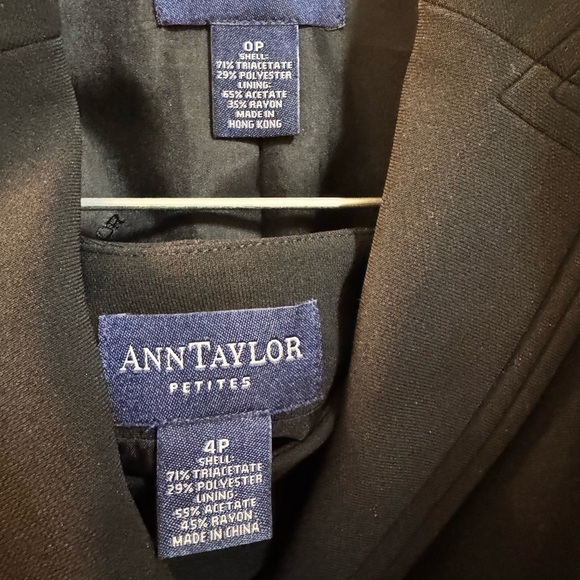 Ann Taylor Black Blazer with Notched Lapels and Fitted Silhouette - Picture 12 of 13